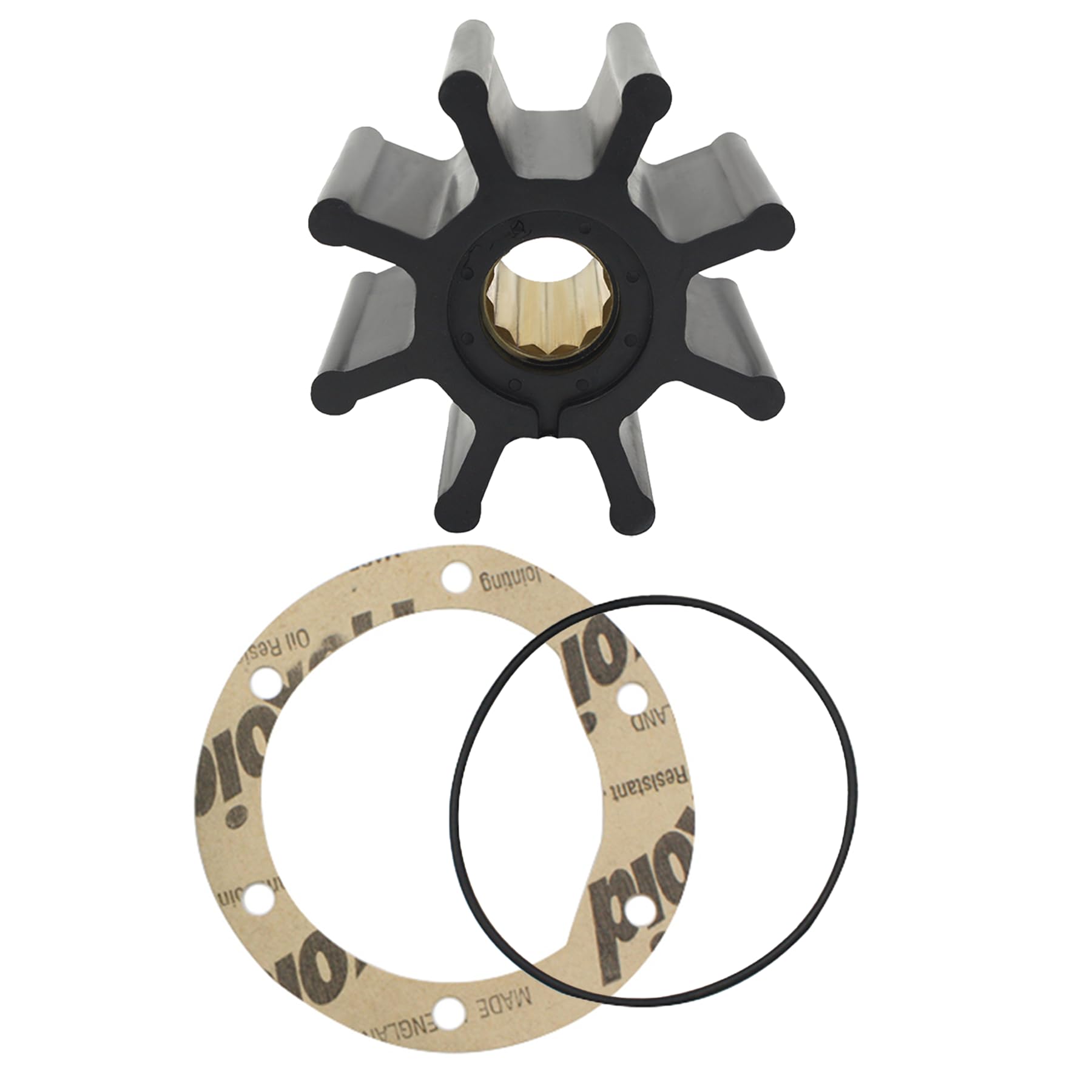 XRmarine Boat Flexible Impeller Repair Kit for Jabsco 920-0001 for Volvo Penta 21951356 877061 3841697 for Johnson 09-1028B for Yanmar 123325-42020 21951356