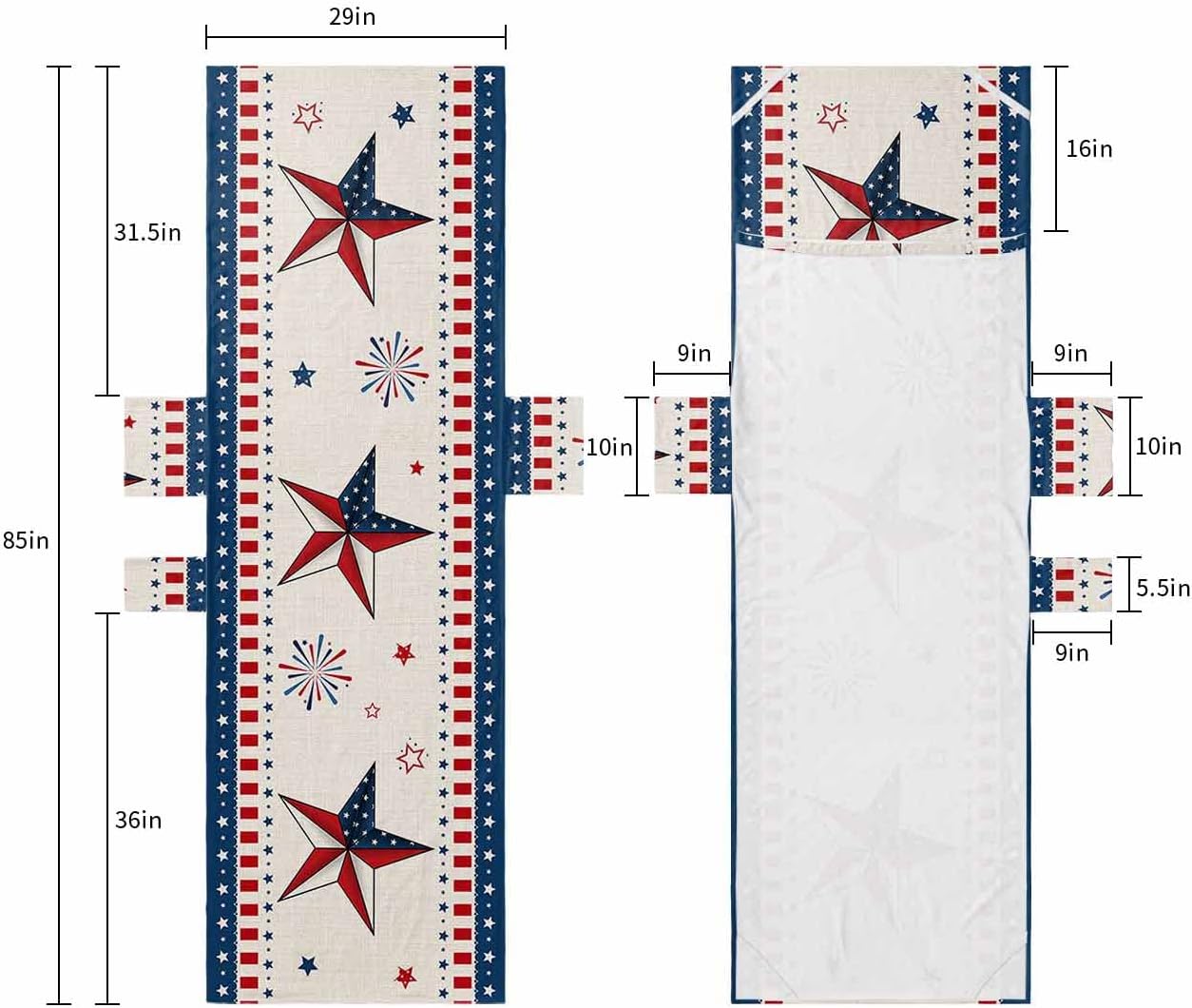 Rustic Farm Stars Beach Pool Patio Lounge Chaise Chair Cover Towel With Pockets,Absorbent & Quick Dry Microfiber Towel Cover Bag Summer Accessories for Sunbathing Red Blue Independence Day Summer