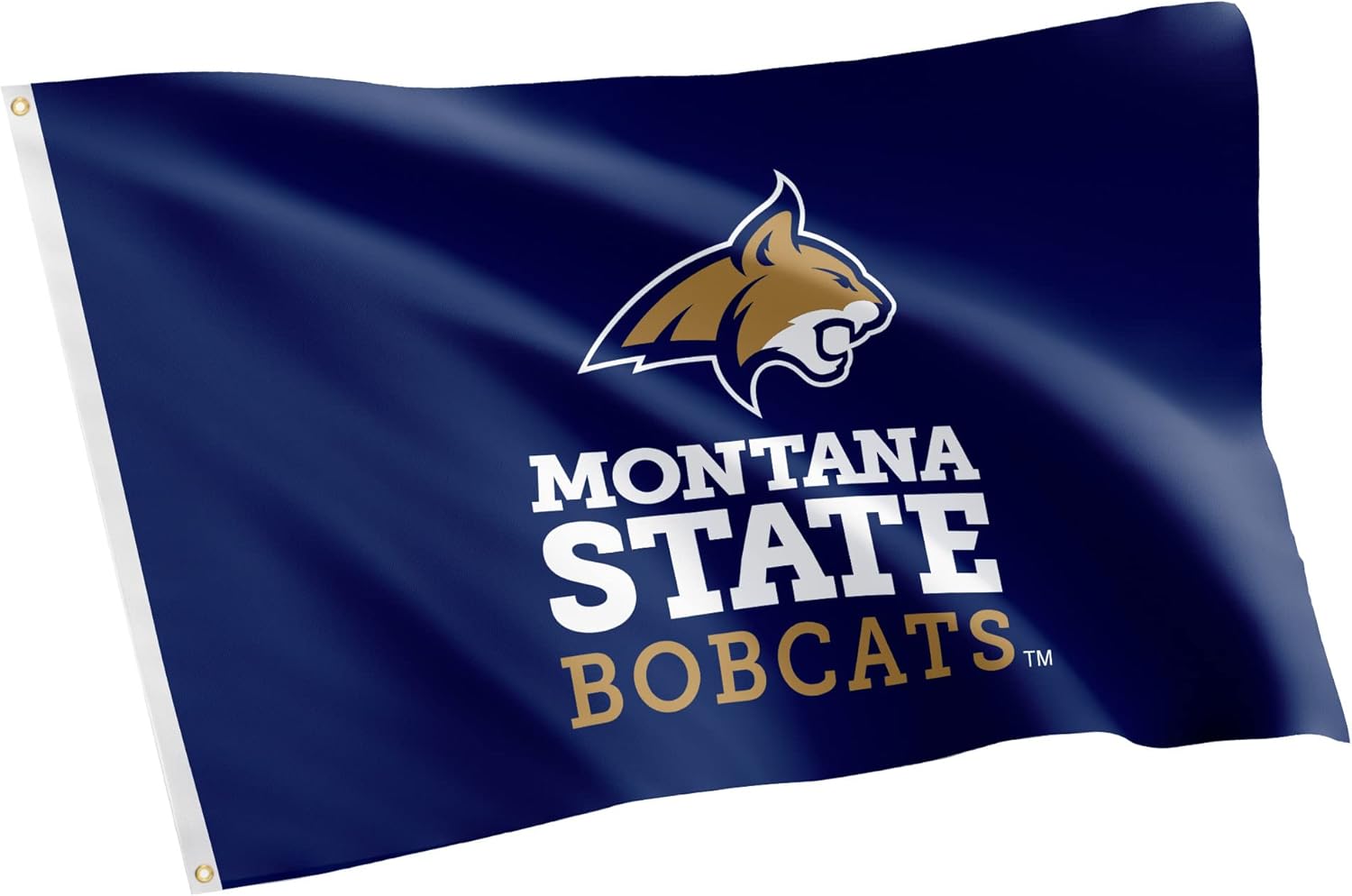 Desert Cactus Montana State University MSU Flag - 3 x 5 Feet Bobcats Banner, Indoor/Outdoor Durable Fabric, 100% Polyester Design (Style 3)