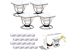 Luvan 7oz Ceramic Chafing Dish for Seafood with 20 Tealight