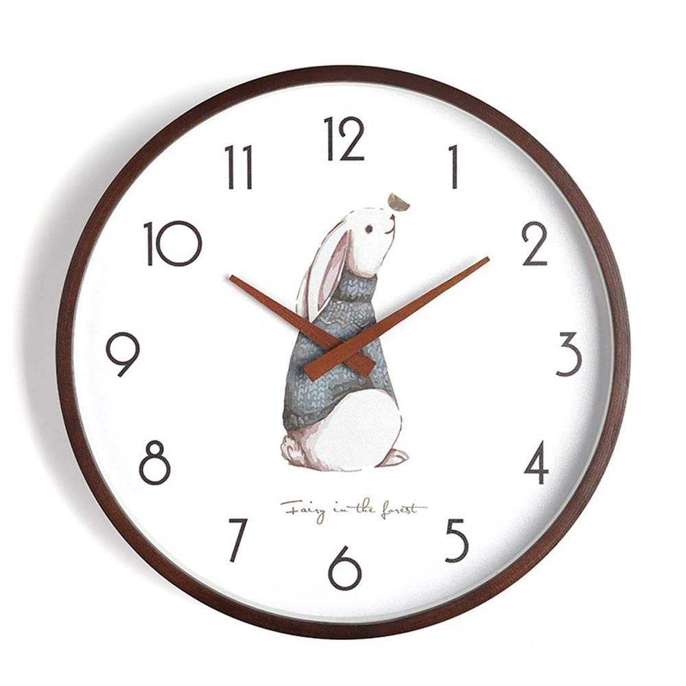 Horloge murale simple aiguille en bois TXXM pour supprimer le tic-tac dans la chambre 10 pouces