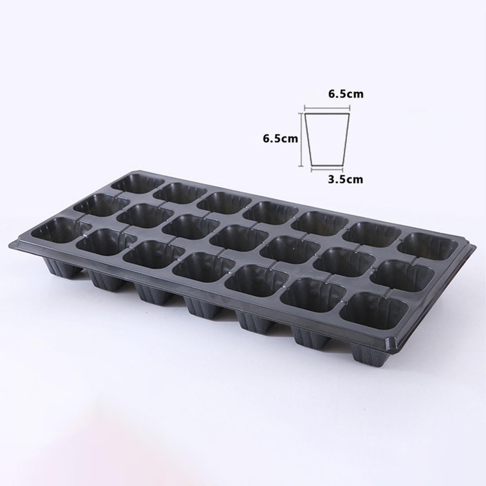 12 Plateaux de Semis Alvéolés en PP, avec Trous de Drainage, Bacs de Germination pour Semis de Légumes, Fleurs, Fruits, Plaques Pépinière Réutilisables pour Jardinage Intérieur, 21 cellules