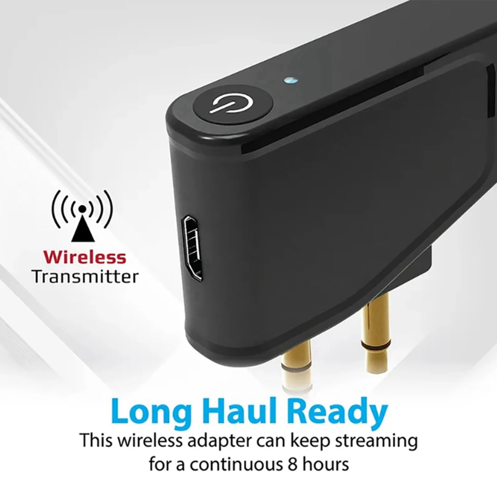 4X Bluetooth 5.3 Adapter Lotu Samolotu Samolotem Nadajnik A2DP do Bezprzewodowych SłUchawek Aonic 40 50 z Redukcją SzumóW