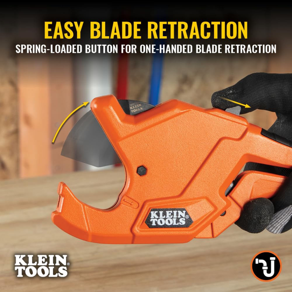 Klein Tools Ratcheting PVC Pipe Cutter - 1-1/4 Inch -4 Klein Tools Ratcheting PVC Pipe Cutter - 1-1/4 Inch -4