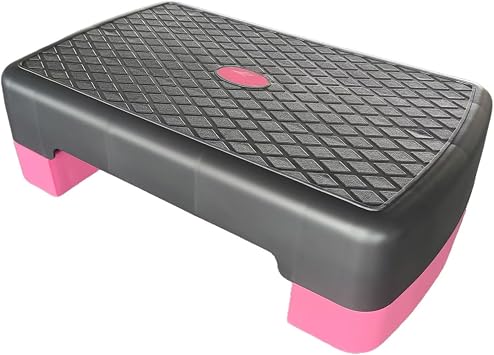 Exercise Step Platform - Adjustable Height Cardio Stepper, Non Slip Workout Equipment | Indoor Fitness Steps, Cardio Balance Board, Home Gym Riser, Step Training Deck, Aerobic Exercise Bench