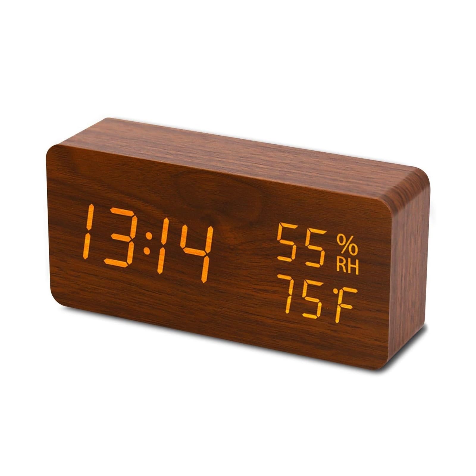 Reloj despertador digital LED alimentado por USB o pilas ideal para mesas de noche