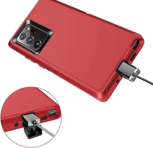 Miniatura 5 de I-HONVA Funda para Galaxy Note 20 Ultra a prueba de golpes, protección de cuerpo completo 3 en 1 sin protector de pantalla Funda resistente para