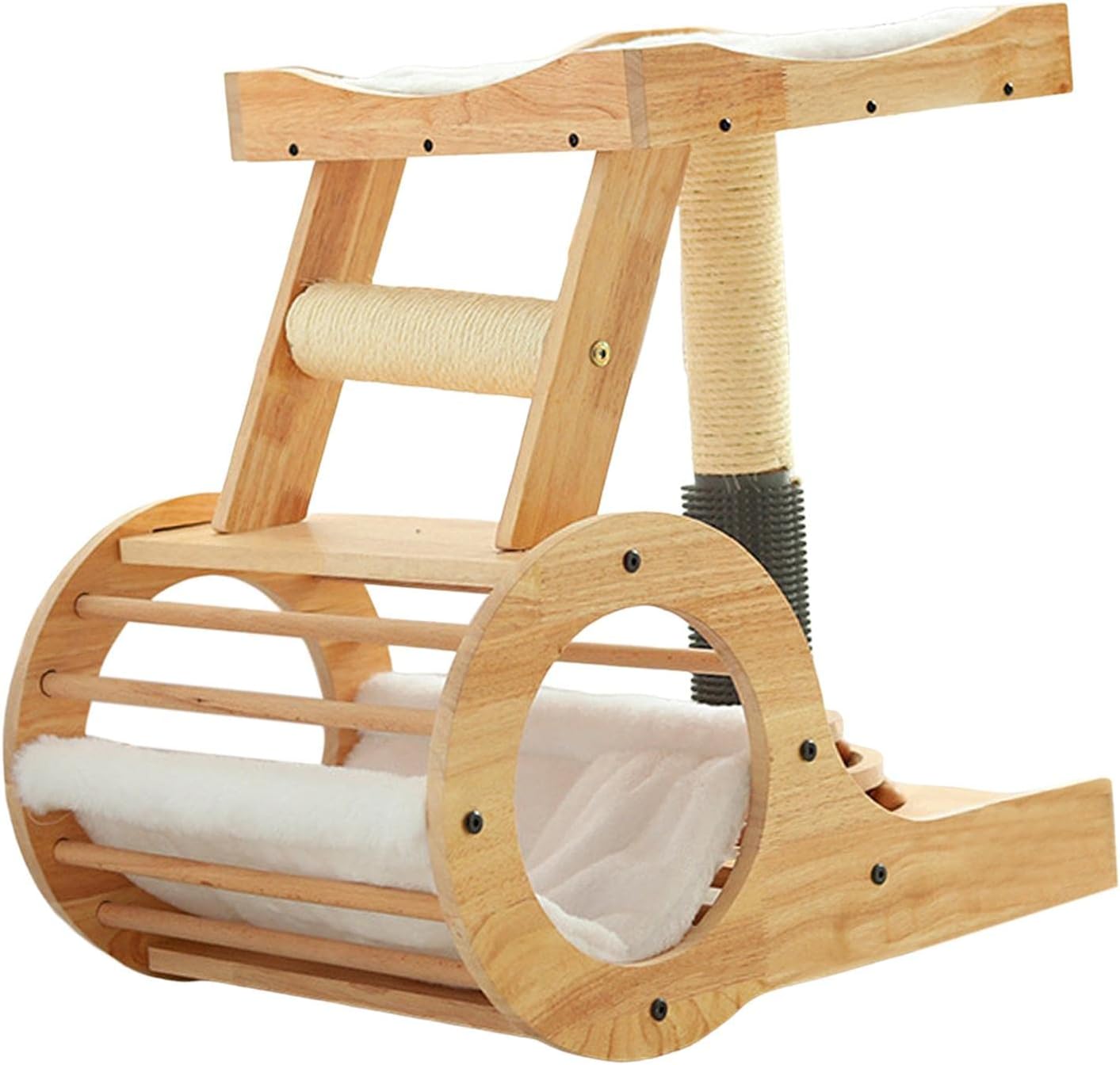 Cat Climbing Frame, Sofa Scratch Toy Activity Center Scratching Post Furniture Protector Playground Ladder Cat Scratcher for Kitten, Style A