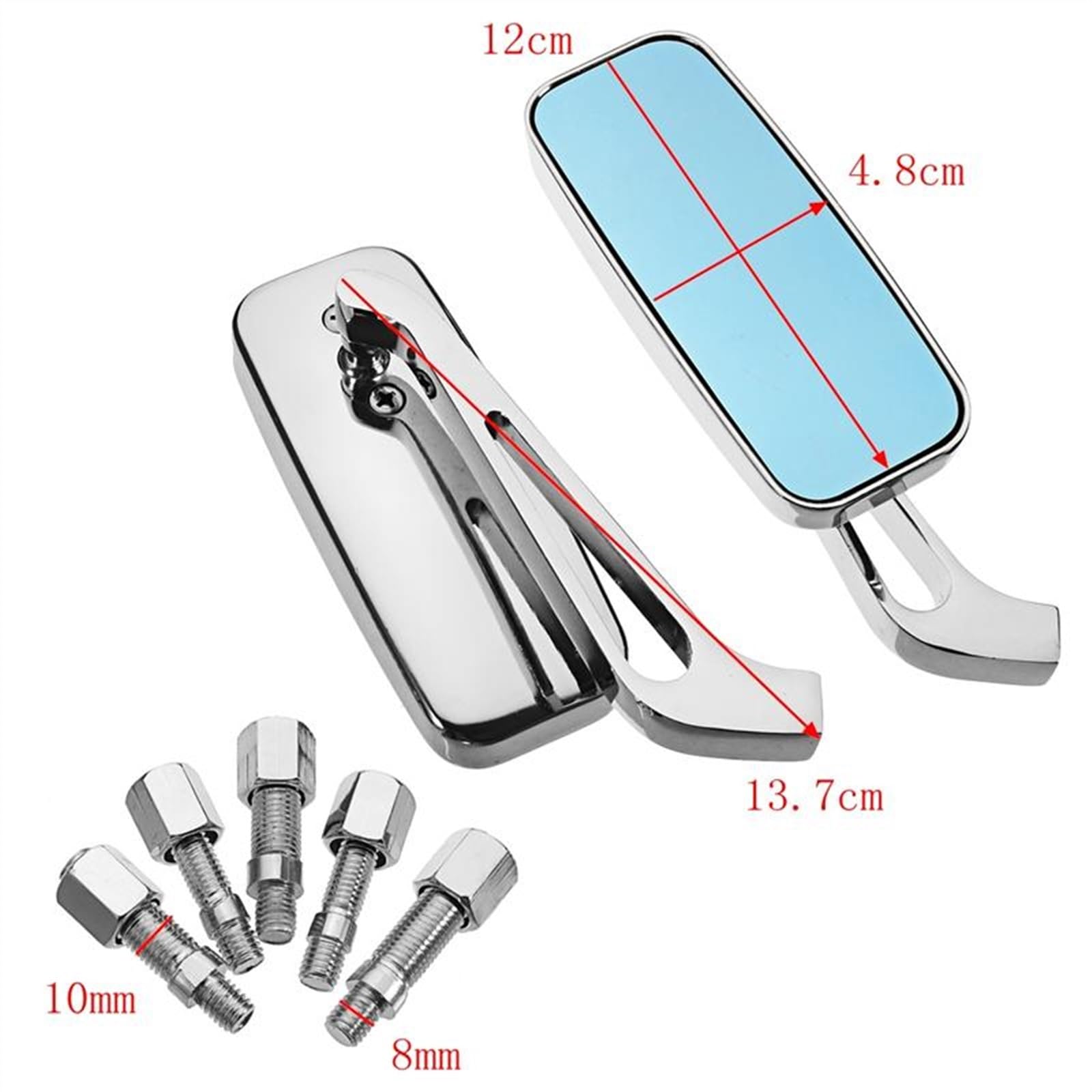 Specchietto Per Moto Retrovisore Per Bici Specchietti Retrovisori Universali Per Per Da 8mm/10mm Moto Specchietti Laterali(UN)