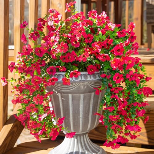 Artificial Flowers for Outdoors Fake Hanging Decoration, 2Pcs Hot...