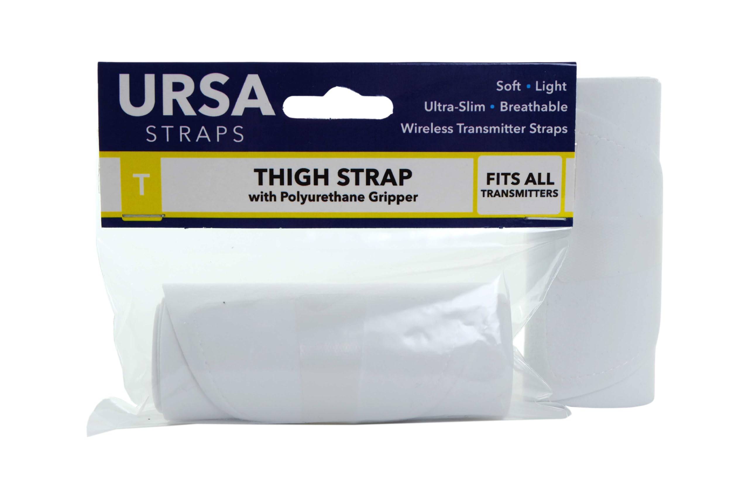URSA Straps Thigh : Low-Profile, Soft, Stretchy & Breathable Transmitter for Location Sound, Theatre, Wedding Shoots & More (White, Vertical)