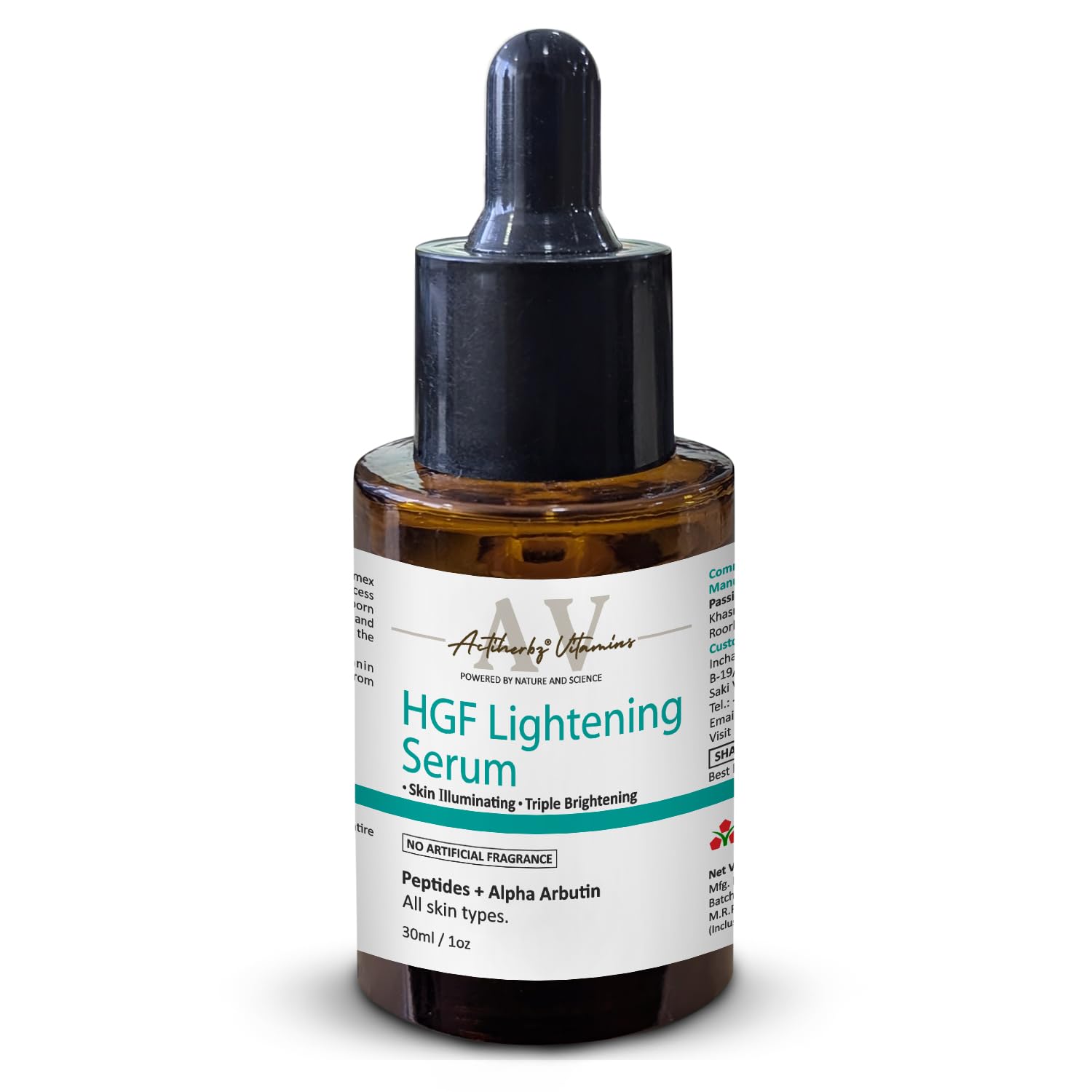 HGF Advanced aqua based Peptide Face Serum | Nonapeptide | Alpha arbutin | Hyaluronic based Face Serum for Pigmentation & Even Skin Tone - 30 ml | For All Type Skin