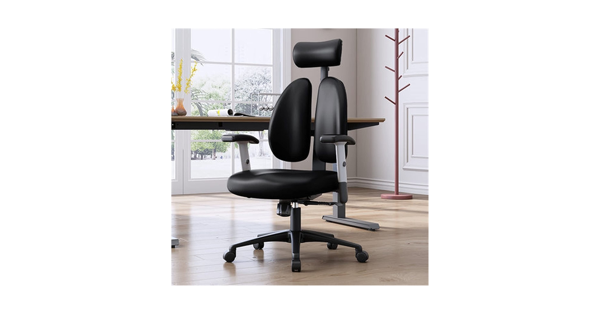 【美品】オレンジと黒のエルゴノミックデスクチェア 美品】オレンジと黒のエルゴノミックデスクチェア オフィス