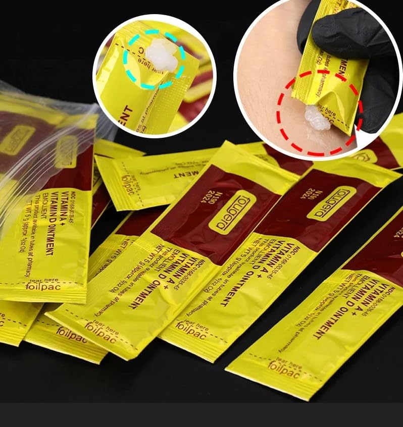Tattoo Scar Repair Gel, Tattoo Aftercare Cream, 100PCS/Set Professional Anti-Scar Tattoo Makeup Aftercare Repair Healing Cream Vitamin Ointment for Makeup Microblading and Art Tattoo Supplies - Image 3