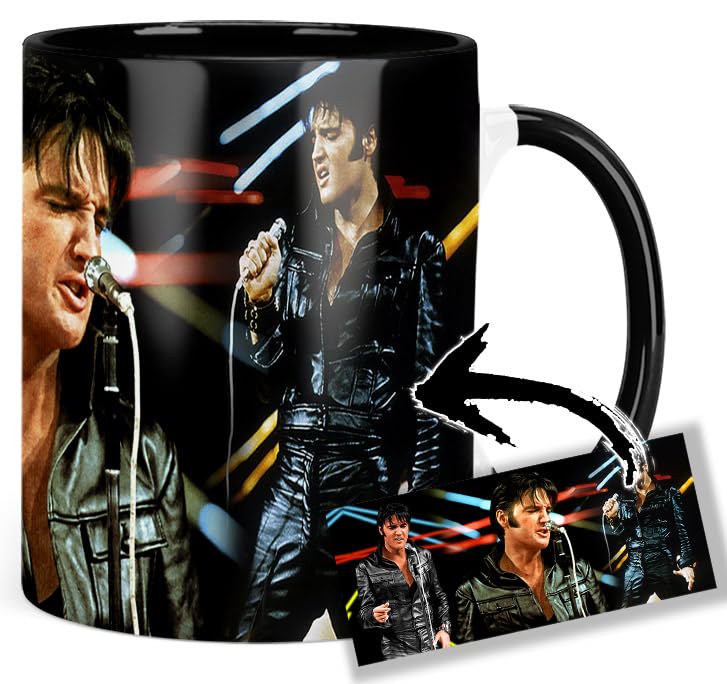 Elvis Presley B Keramikbecher Schwarz 325ml