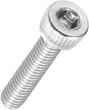 20pcs Cap Bolts [M2.5-0.45 x 10mm] 304 Stainless Steel Hex Socket Bolt Fully Threaded Cap Screw Allen Socket Drive Electric Motor 3D Printer Fan Engine Replacement, Silver