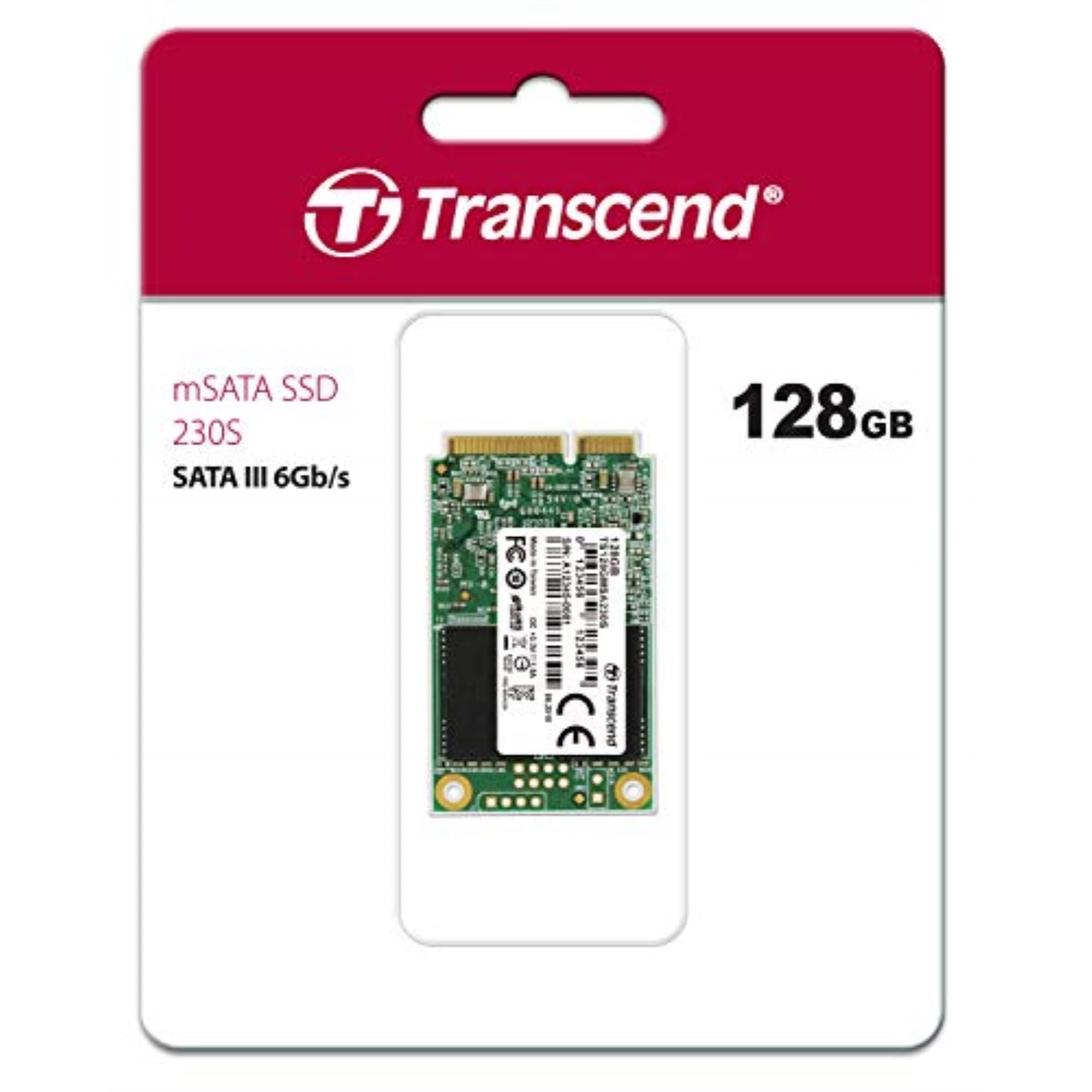 Transcend 128G MSA230S SATA III 6 Gb/s mSATA SSD 3D TLC NAND TS128GMSA230S