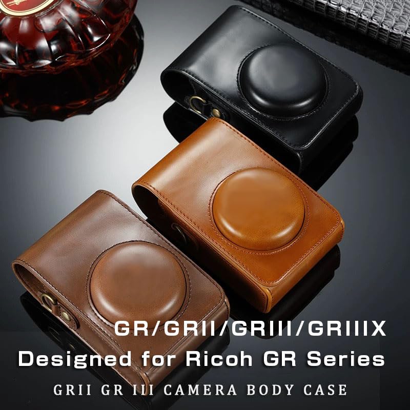 Funda para Cámara BEADY para Ricoh GR Serie, Cuero PU Negro miniatura 7