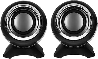 KOMBIUDA Computer Speakers 1 pair Notebook Loudspeaker Portable Sound Speaker Usb Mini Speakers Usb-powered Bass Desktop Laptop Notebookblack Computer for Multimedia Mm Stereo Compact Soundbar
