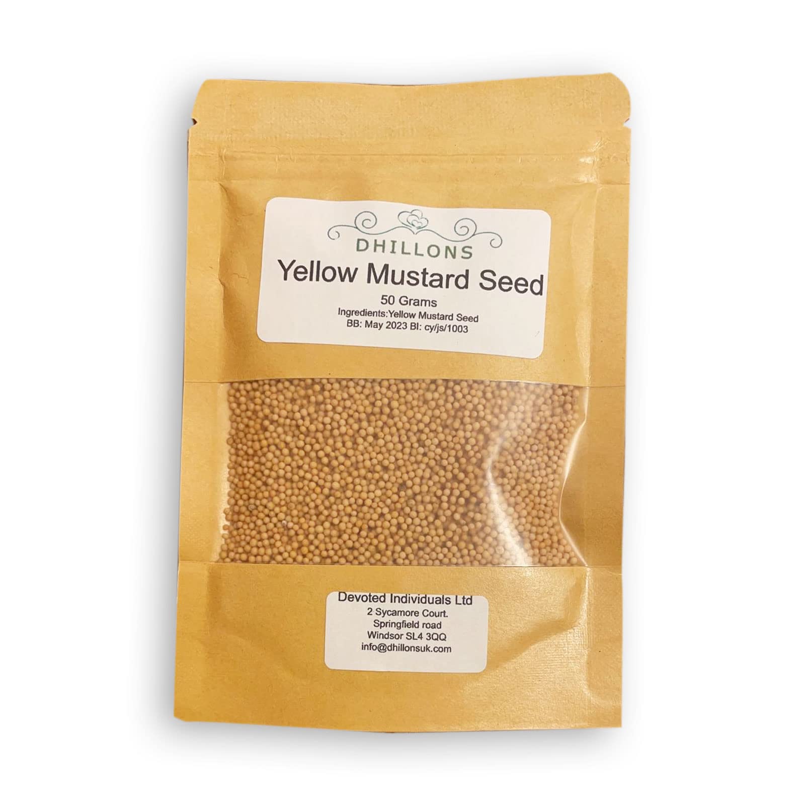 Wnaldc Yellow Dhillons Mustard Seeds 50G