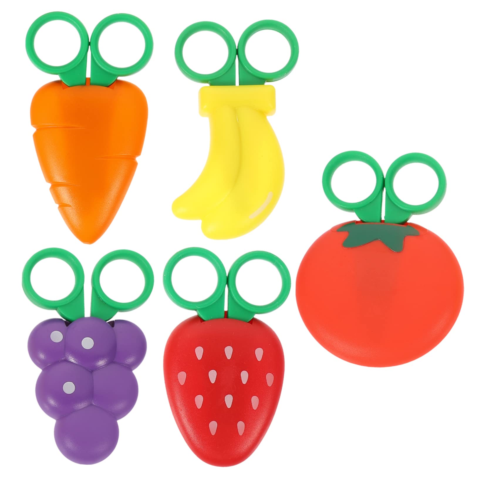 SHINEOFI 15stücke Teiliges Bunter Frucht-scheren Für Junge Mädchen Ergonomische Bastelscheren Mit Magnetrücken Für Schule Scrapbooking Und -projekte Sicherheitsdesign Für Junge