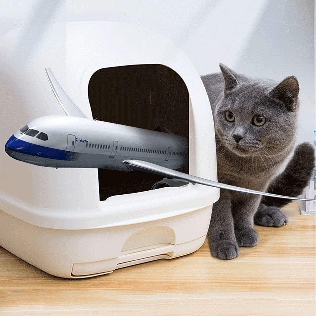 Cajas de Arena Cable con capucha Cúpula Caja de arena totalmente cerrada Anti-Splashing Gato de doble capa de doble capa Caja de arena Desodorante Gato Aseo Artículos para mascotas Arenero ​Gatos