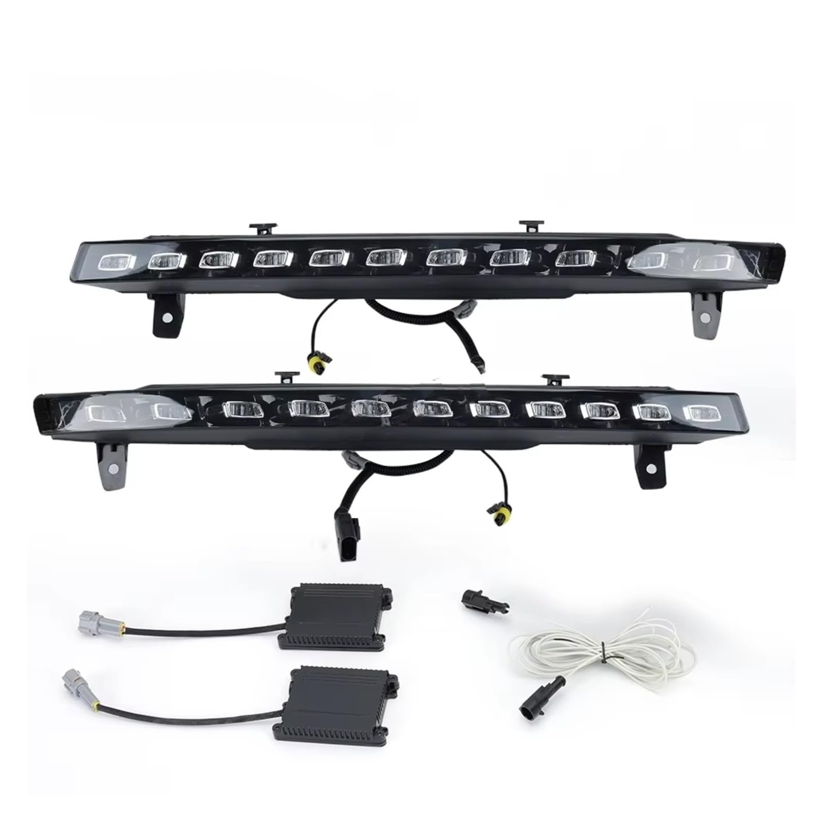 Luci Diurne Auto Per Q7 2010-2015 Funzione Indicatore Direzione Giallo Dinamico Auto DRL Lampadina Fendinebbia Impermeabile Luce Marcia Diurna LED Fari Paraurti Anteriore
