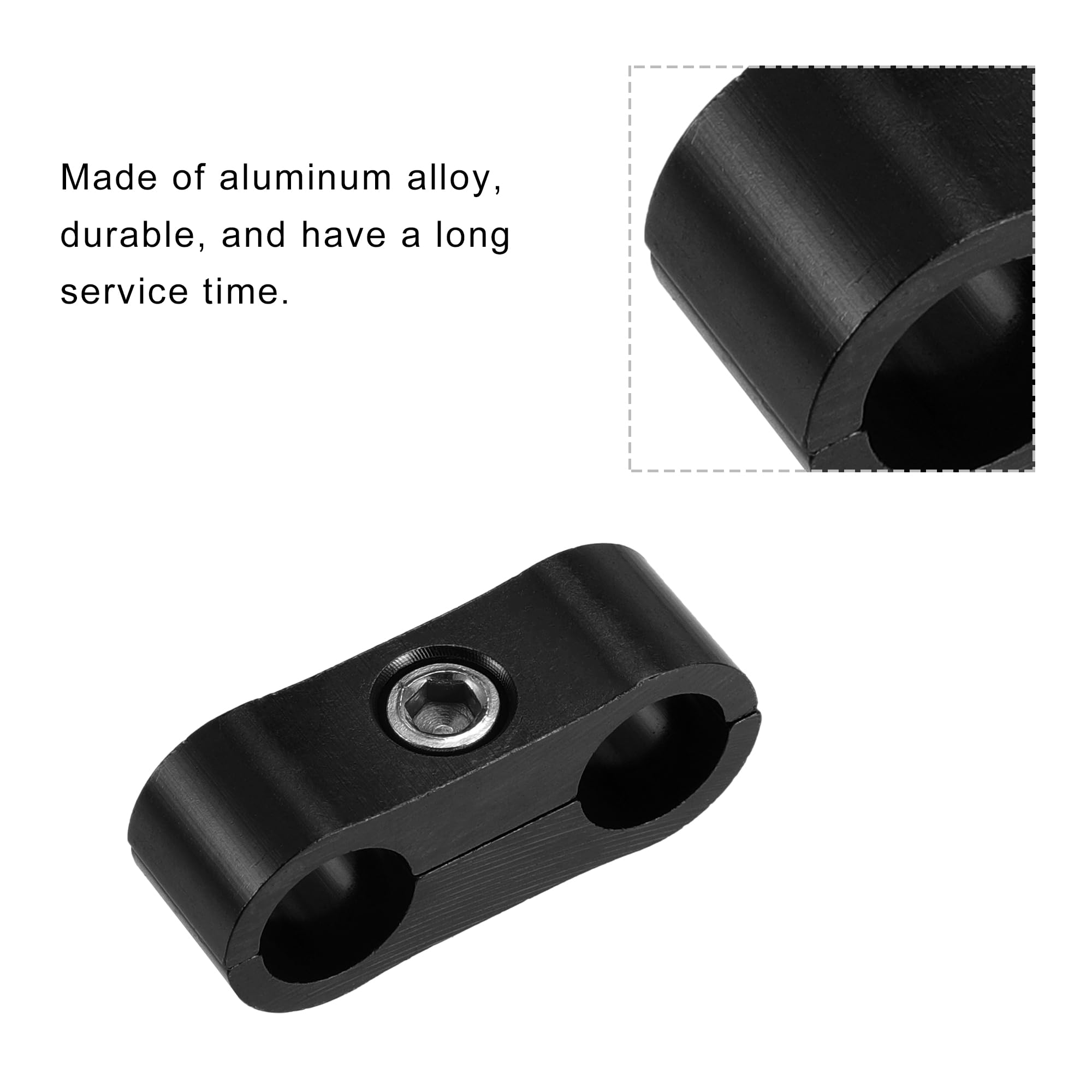 2 Morsetti Separatori Per Tubi Olio AN4 - Lega Di Alluminio Rossa, Per Auto - Foto 7