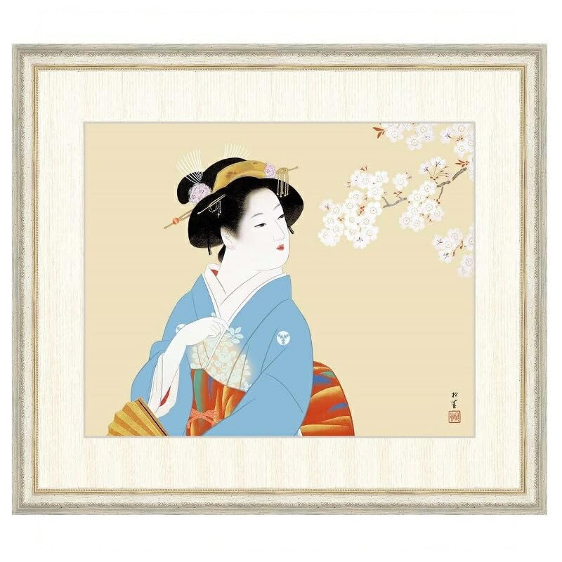 Amazon.co.jp: 日本の名画 上村松園 花下美人（かかびじん） F8