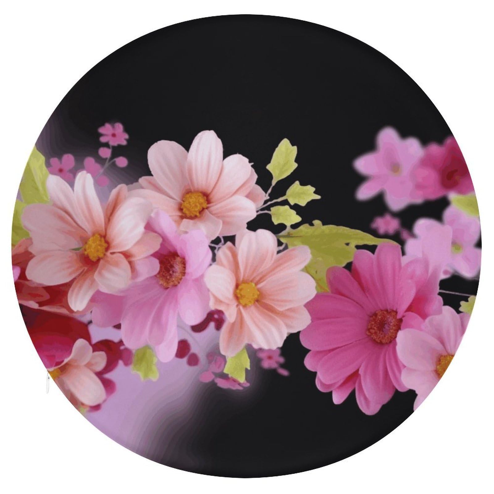 Wsoihfec Style Beautiful Flowers Seat Cushion Round Chair Pad