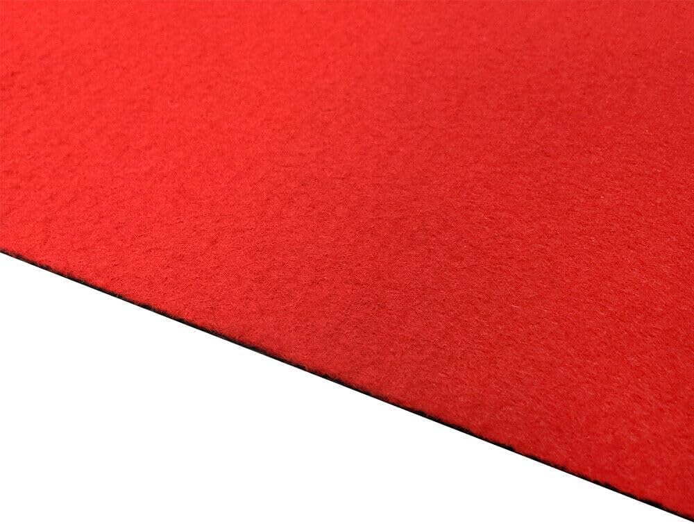 SOLEILUX 1mt x 10mt Passatoia Rossa Natalizia Tappeto ROSSO Feltro rosso natale chiesa matrimonio negozio - Prodotto italiano