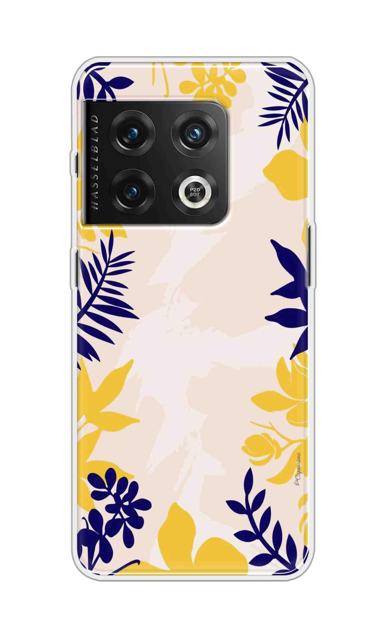 The Little Shop Designer Printed Soft Silicon Back Cover for Oneplus 10 Pro (Yell Blue FLR)