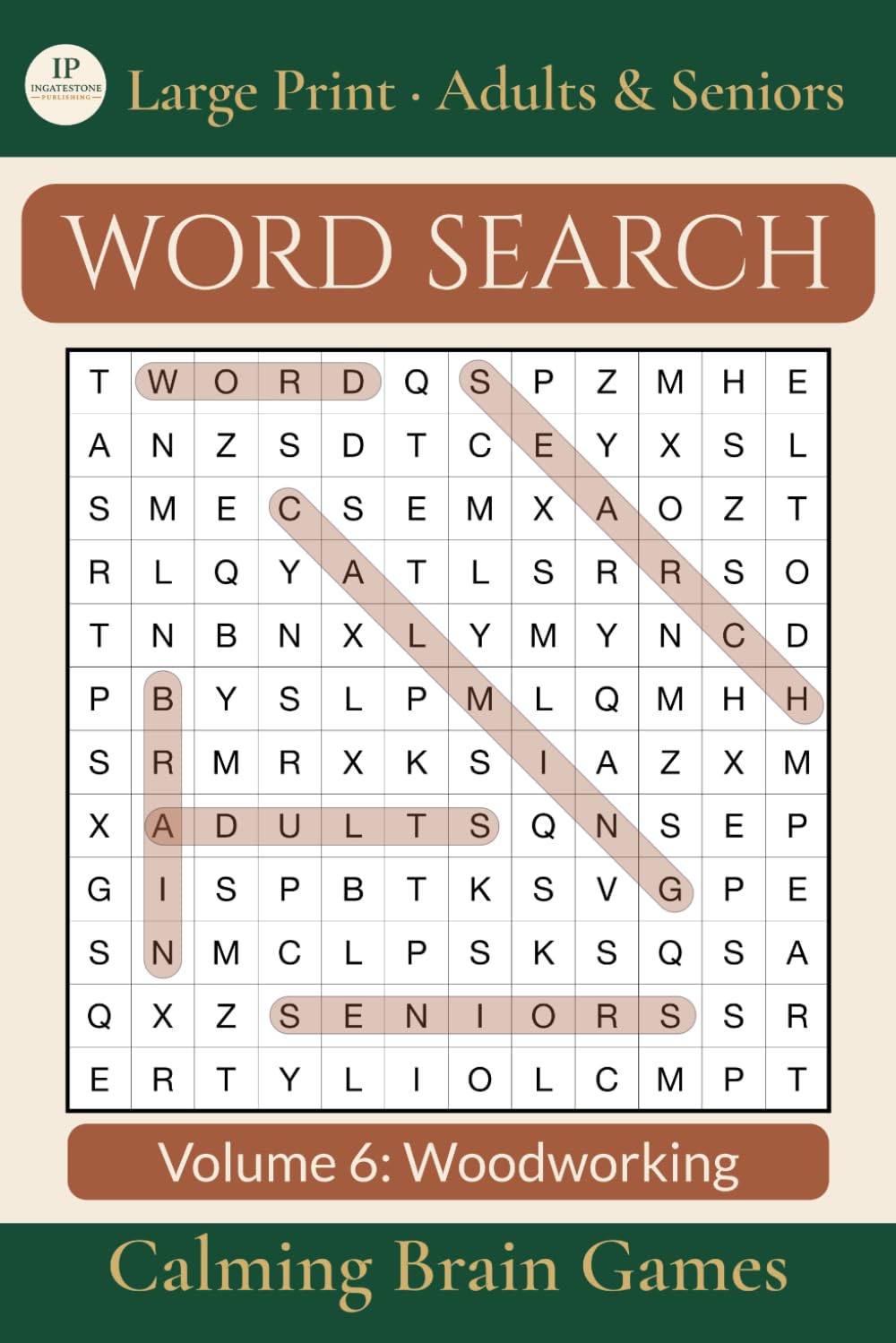 Word Search Puzzle Book for Adults: Woodworking Word Search | Large Print for Adults & Seniors | Solutions Included (Brain Puzzle Series - Word Search)