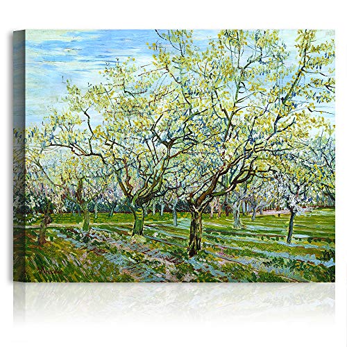 A&T ARTWORK The White Orchard by Vincent Van Gogh. The World Classic Art Reproductions, Giclee Canvas Prints Wall Art for Home Decor,24x30 inches