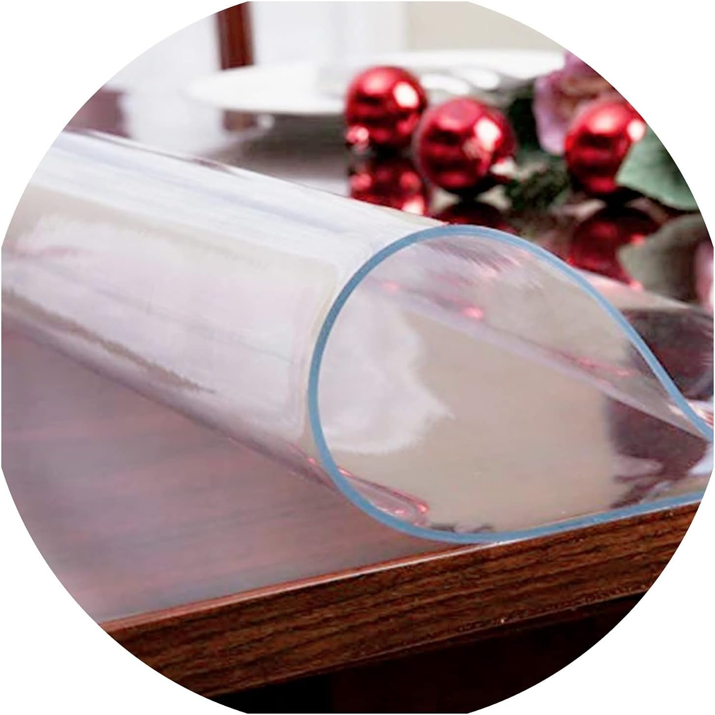Amazon|クリスタル クリア PVC テーブルクロス プロテクター プラスチック テーブル クロス カバー拭き取り可能な防水テーブル ...