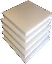 6 x Square Foam Seat Pads to Cover 40 x 40 x 5 cm Thick Foam Upholstery Upholstery