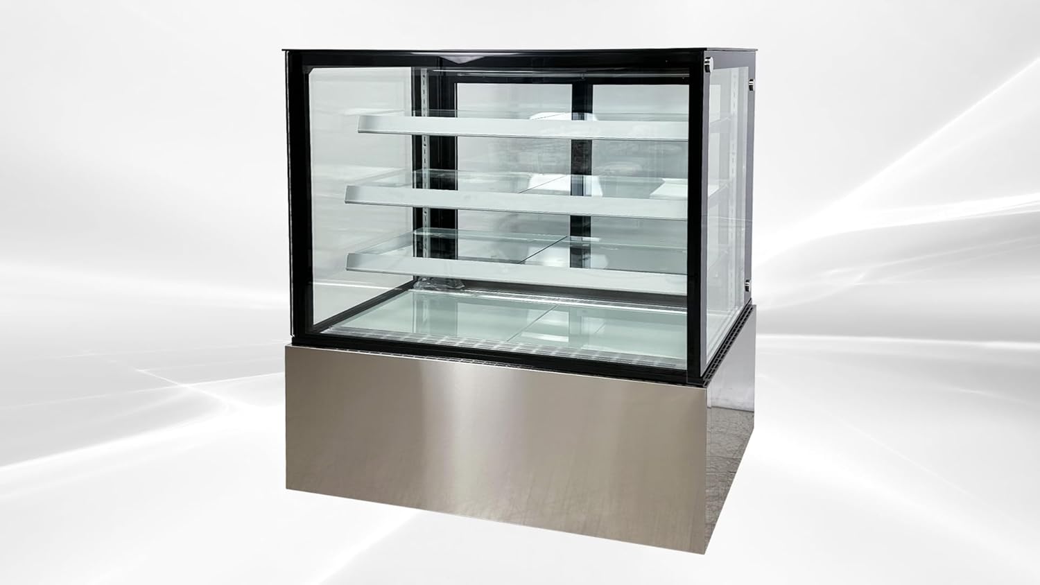Refrigerated Bakery Display Cooler Case for Pastry Deli Upright 48" Wide Cooler Glass Display Curve Case Refrigerator-Commercial NSF UL ETL CW-371