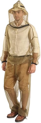 Chaqueta, capucha y pantalones protectores de insectos. Ropa de malla repelente de mosquitos para hombres y mujeres. Traje de malla a prueba de