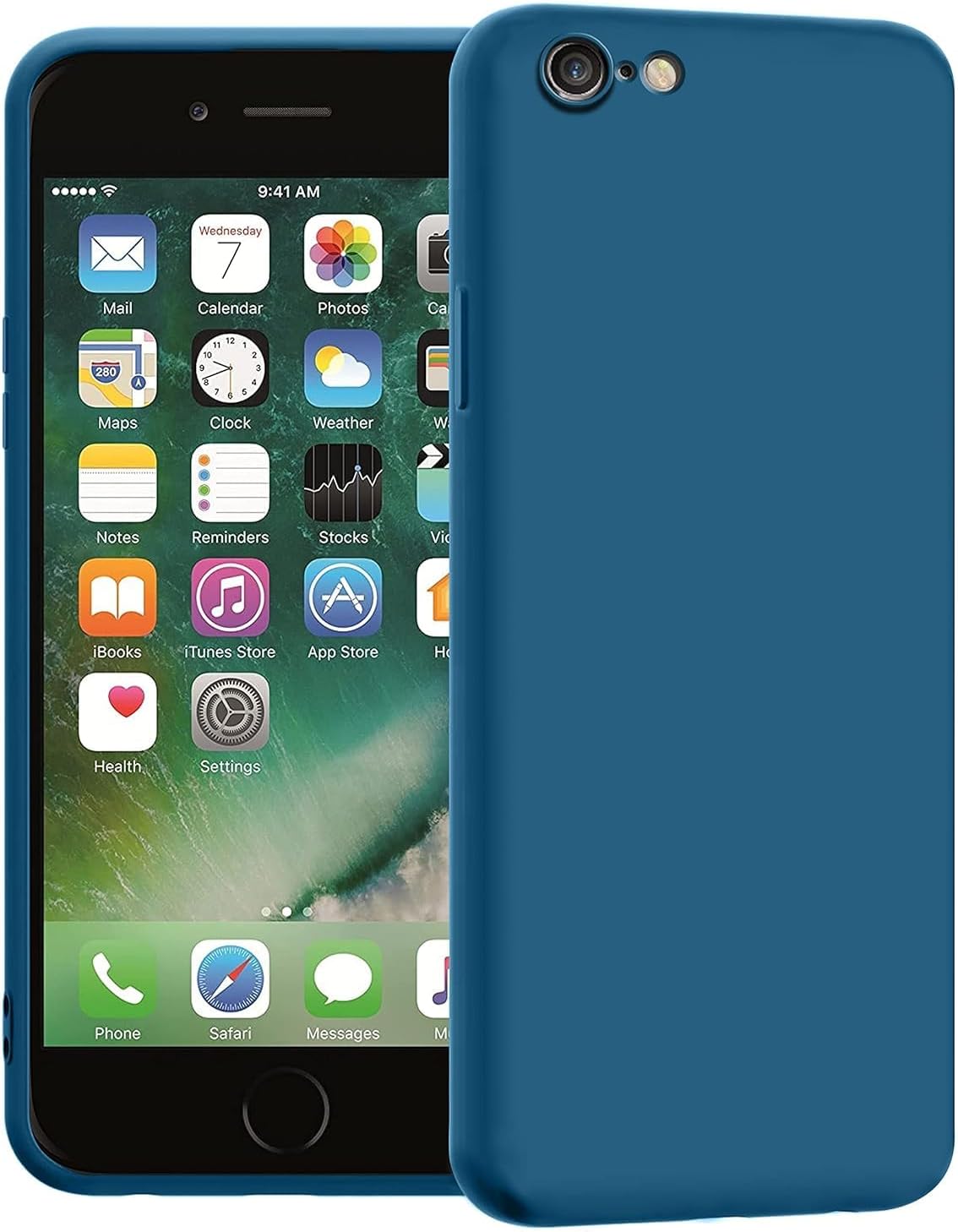 EMODIL iPhone 6 / iPhone 6S Case Cover Blue Back Soft Slim Flexible Shock Absorbent Protective Case Cover for iPhone 6 / iPhone 6S ® (Blue)