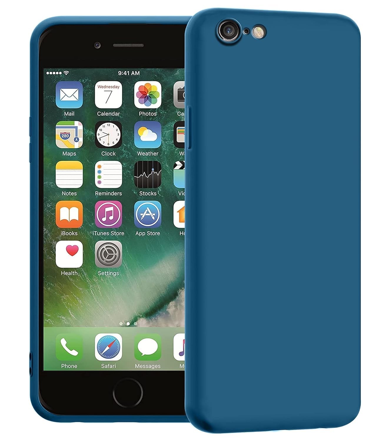 EMODIL iPhone 6 / iPhone 6S Case Cover Blue Back Soft Slim Flexible Shock Absorbent Protective Case Cover for iPhone 6 / iPhone 6S ® (Blue)