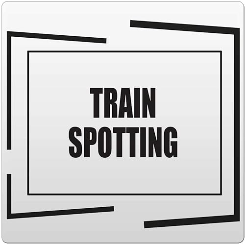 Makoroni - TRAIN SPOTTING - Posavasos para bebidas con azulejos de cerámica para pasatiempos, pequeño respaldo de corcho, 4.25 x 4.25 pulgadas,