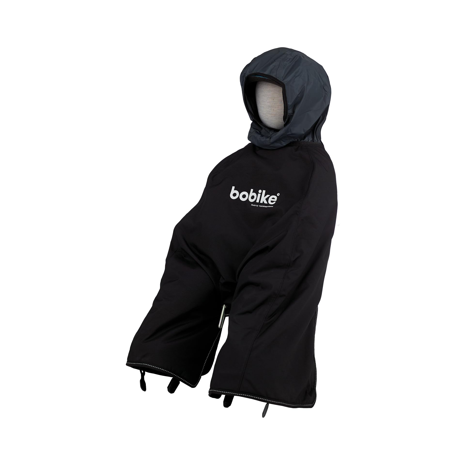 BOBIKE 8015300262 - Wasserdichter multifunktionaler Thermobezug für Kinder und Stuhl, um Ihr verstellbares Baby warm und trocken zu halten, von Tucanourbano in Farbe Schwarz