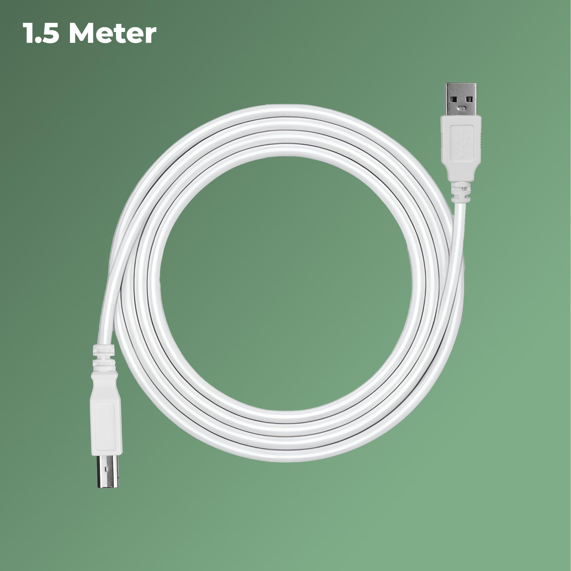 Zebronics USB Type-A to Type-B Printer Cable, 1.5 Meters, 480Mbps High-Speed Transfer, Nickel-Plated Connectors, Full Copper Core, for Printers, Scanners & Other Devices (PC15P) — Amazon image 3
