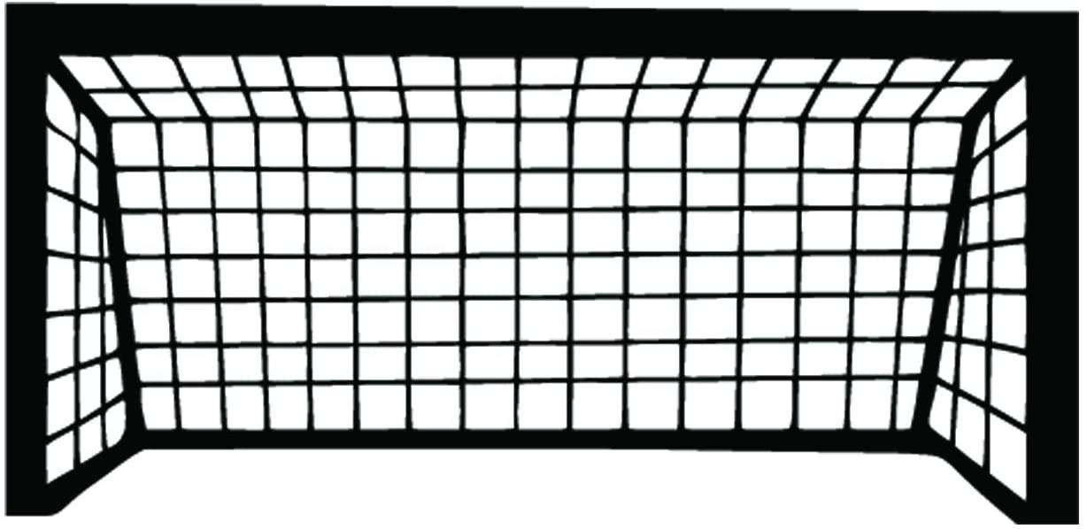 Goalpost Wall Sticker for Kids Living Bed Kids Room Wall Big Large Size Home Decor Black Decal Sticker L X H 60 X 40 Cms-image-9