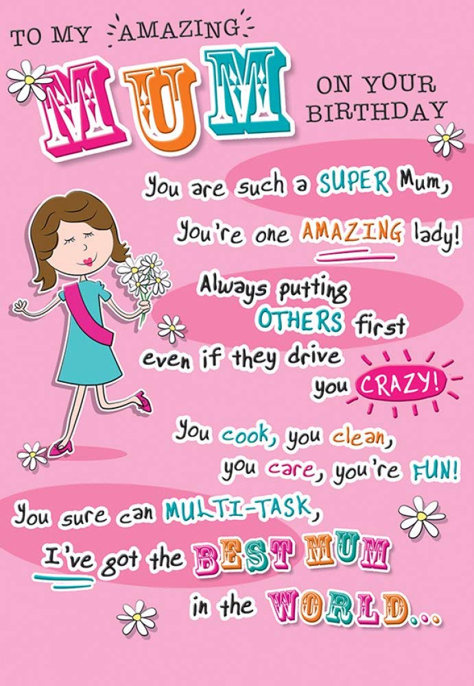 Regal Publishing Birthday Card Mum - 9 x 6 inches