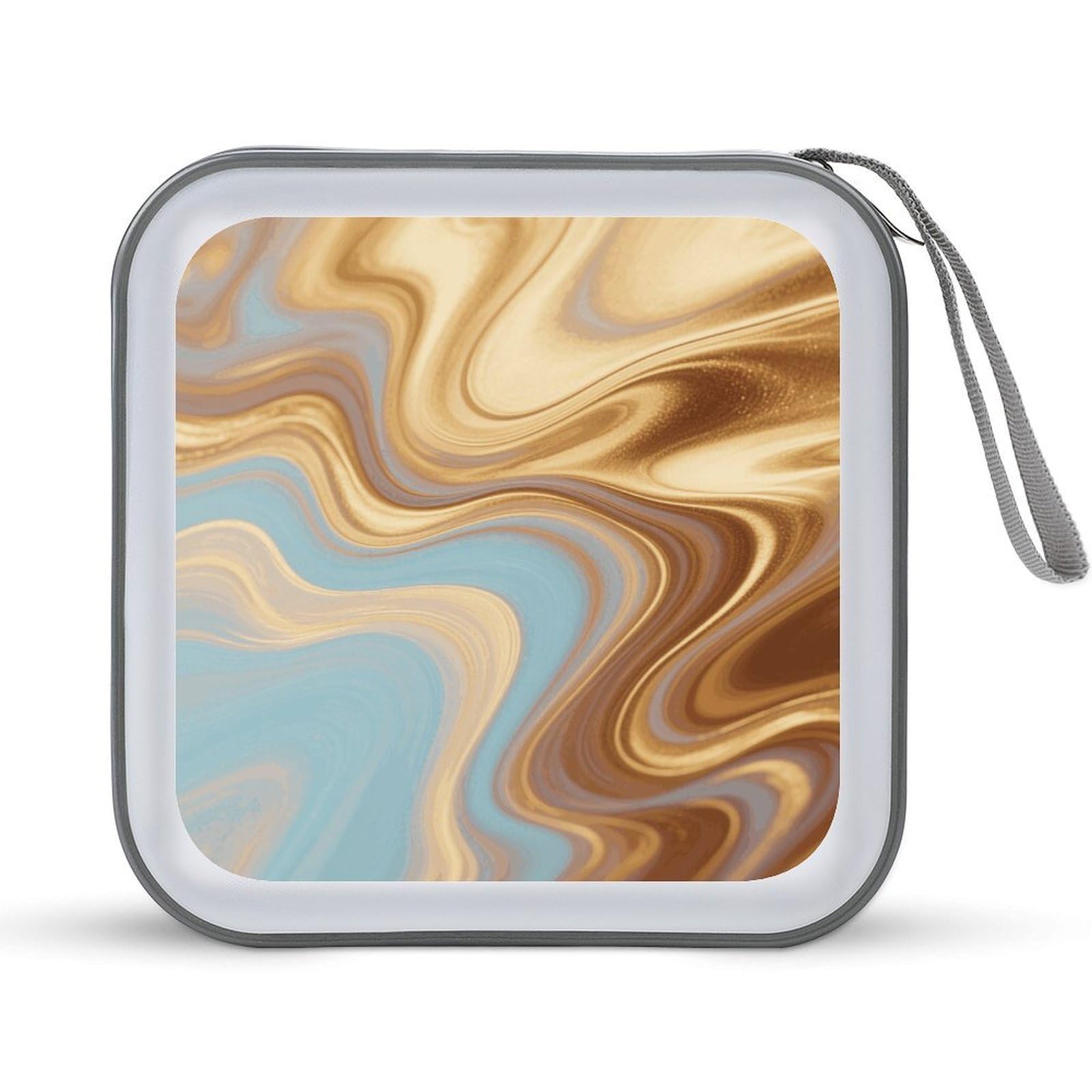 Estuche para CD portátil con patrón de mármol y organizador de DVD