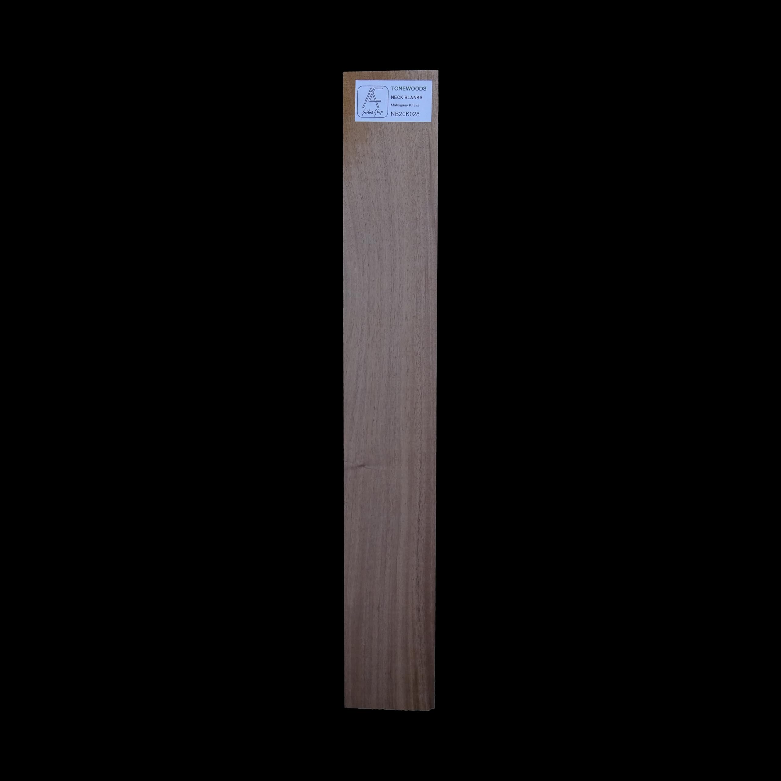 Neck Blank NB20K028 en acajou Khaya de 20 mm, idéal pour fabriquer un manche de guitare sur mesure