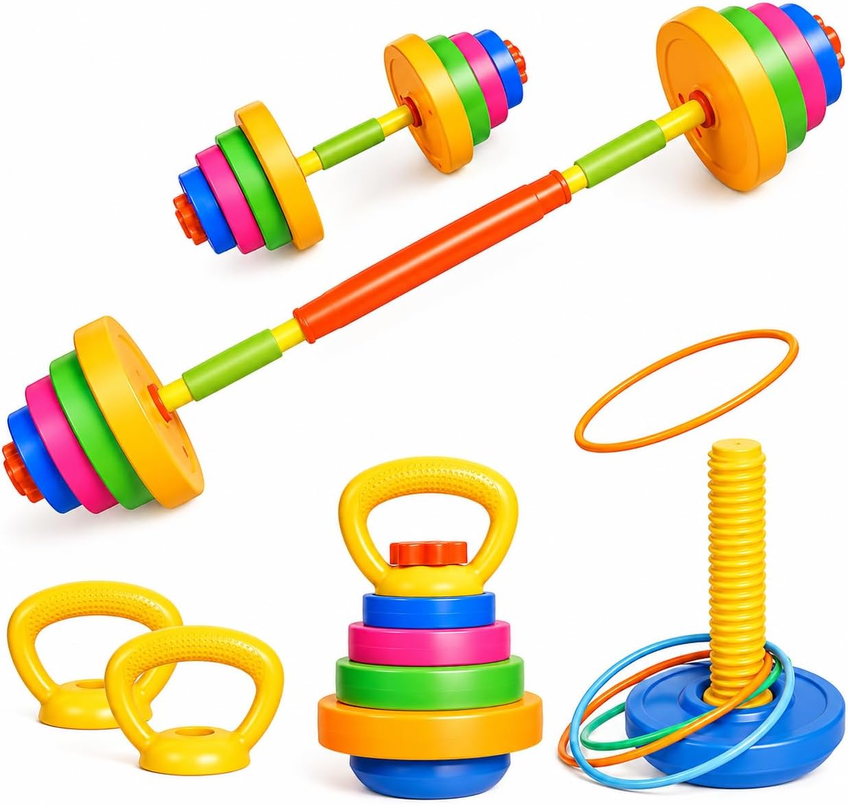 5-in-1 Kids Weight Set - Adjustable Kids Workout Equipment