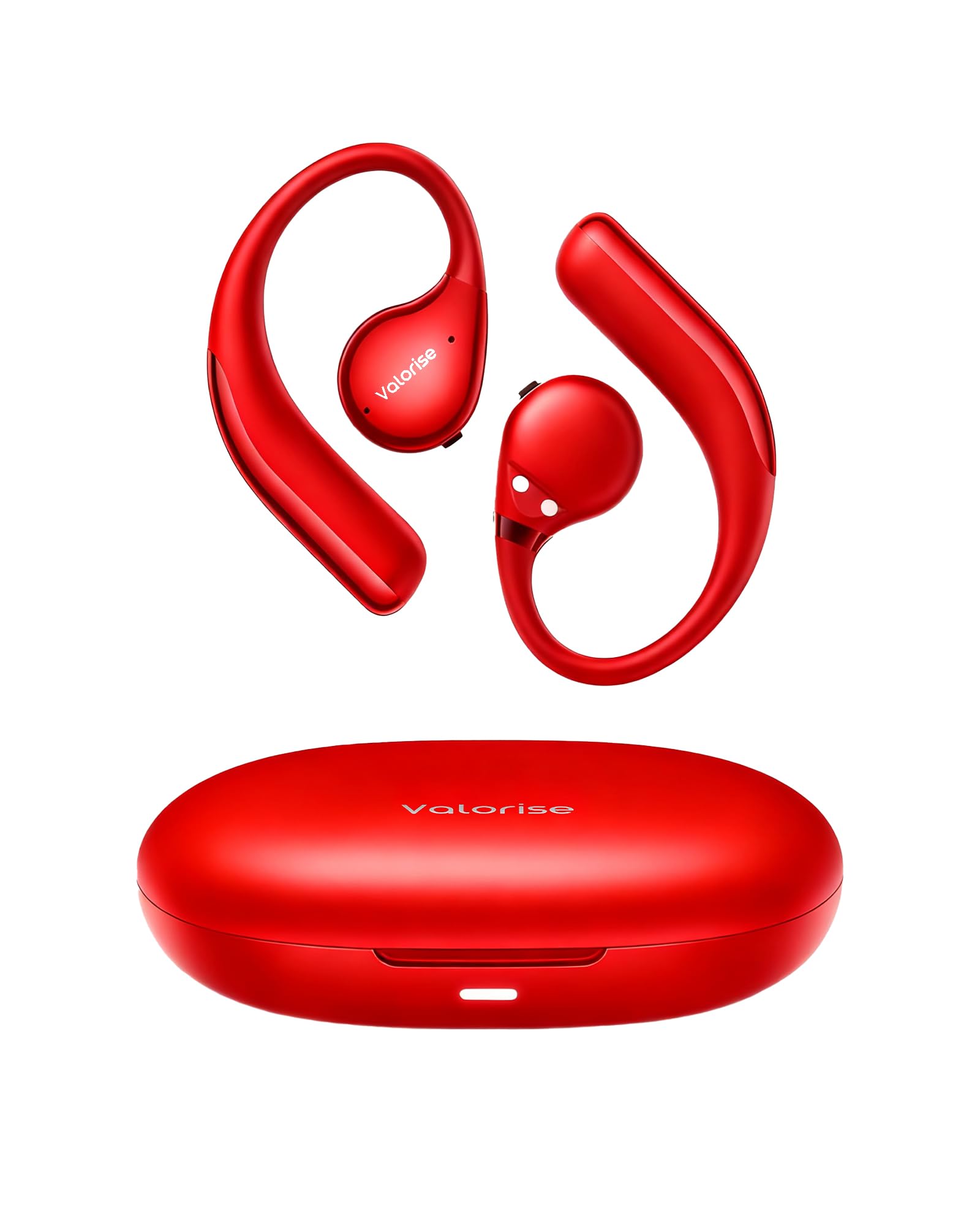 Valorise T60 Wireless Bone Conduction Headphones, OWS Open Ear Earbuds with Earhooks, Bluetooth 5.4, Lightweight & Sturdy, 25Hrs Playtime, IPX6 Waterproof, for Cycling Yoga Gym Workouts