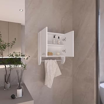 Optim Cabinet with Towel Holder Storage Organizer